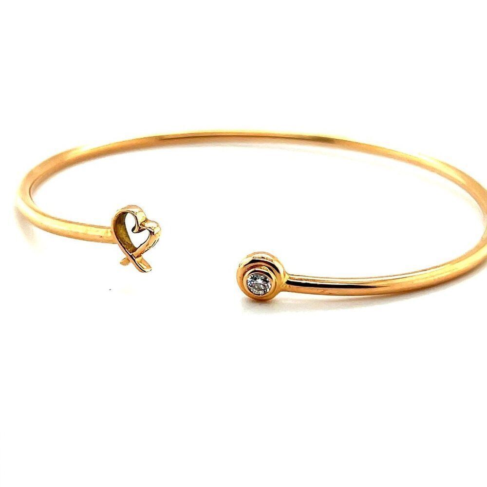 18K Rose Gold T&Co. Loving Heart Diamond Bangle - Picture 3 of 7